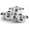 Ozeri The 6-Piece Stainless Steel Inductive Pot Set with Straining and Hands-Free Glass Lids